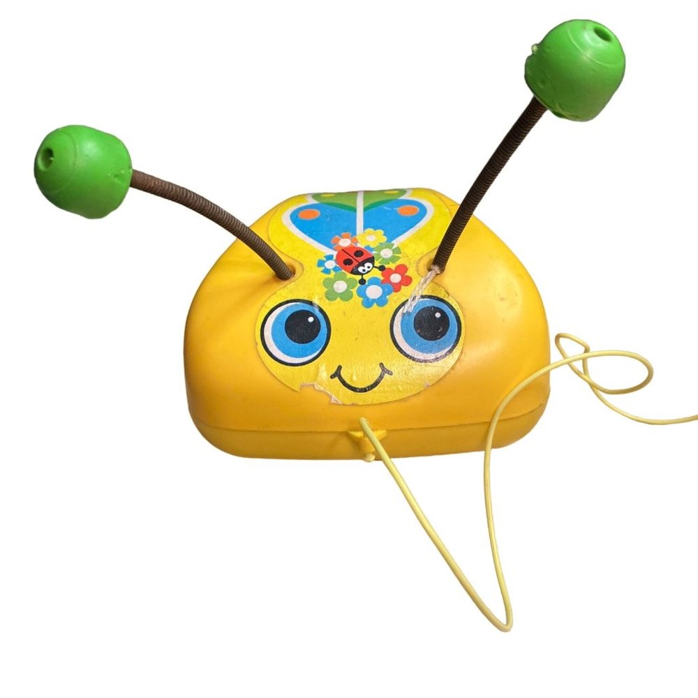 Fisher Price #628 Tug-A-Bug Pull Toy Vintage 1974 Kids Toy